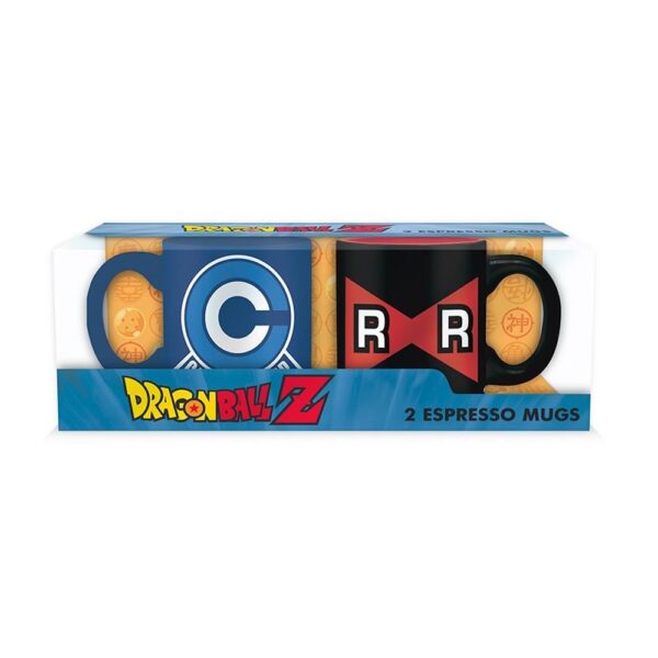 Dragon Ball - Set Tazzine Espresso - Capsule Corp / Red Ribbon (110 ml)