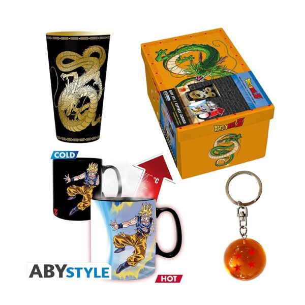 Dragon Ball - Set Regalo Premium (Tazza Termoreattiva + Bicchiere XXL + Portachiavi 3D)