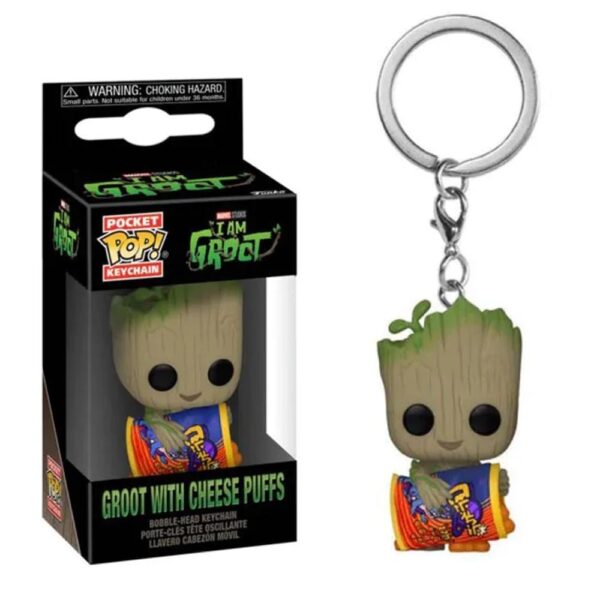 Pocket POP! Keychain Guardians of the Galaxy - Groot with Cheese Puffs